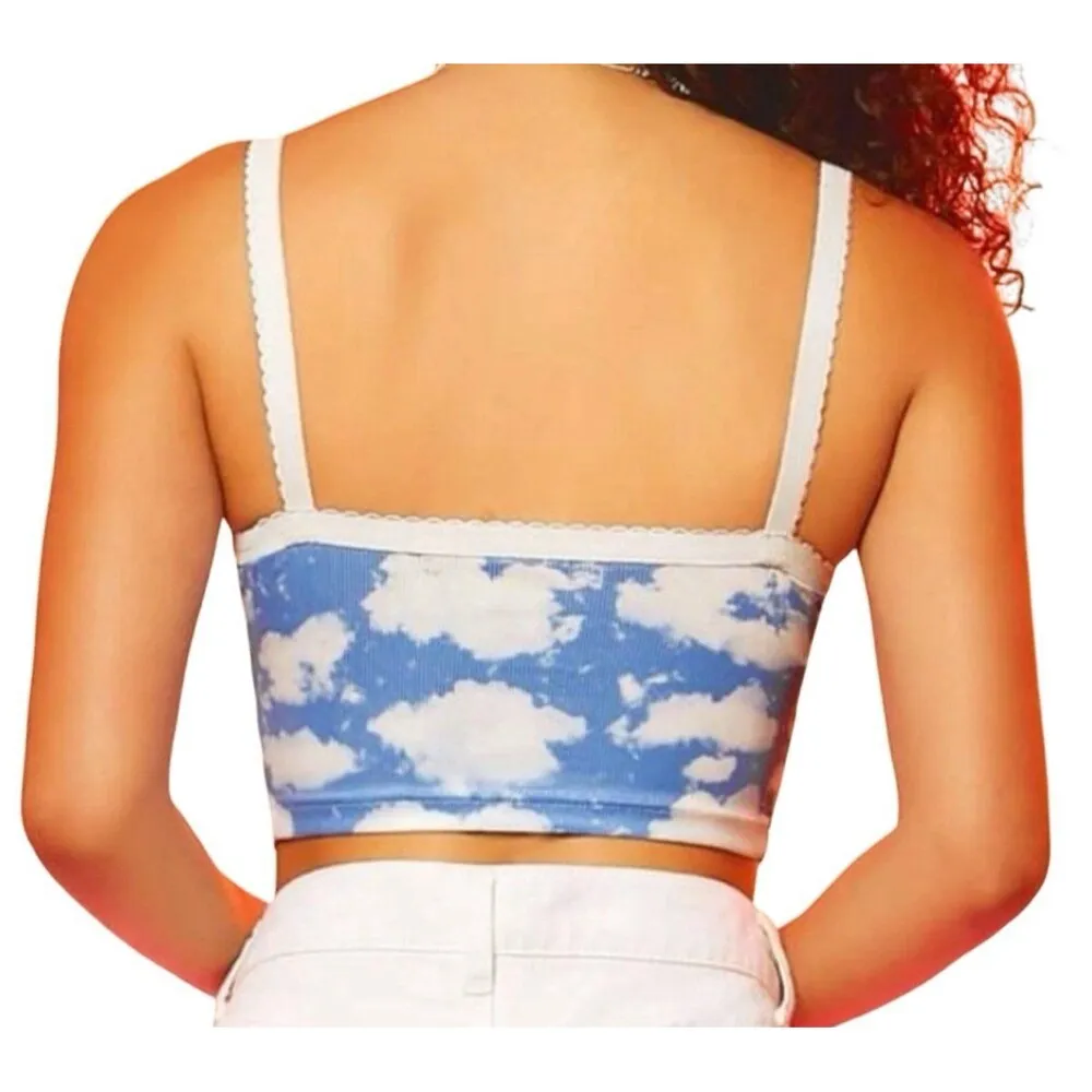 Shein x Carebears Graphic Print Ribbed Cropped Cami Top - Image 2