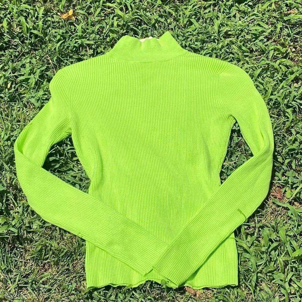 LPA  Revolve Neon Open Back Turtleneck Sweater | S - Image 2
