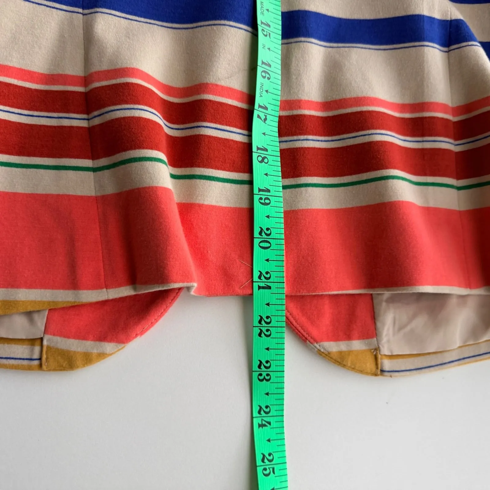 Outback Red Blazer Jacket The Limited Striped Career Preppy 3/4 Sleeve - Image 8