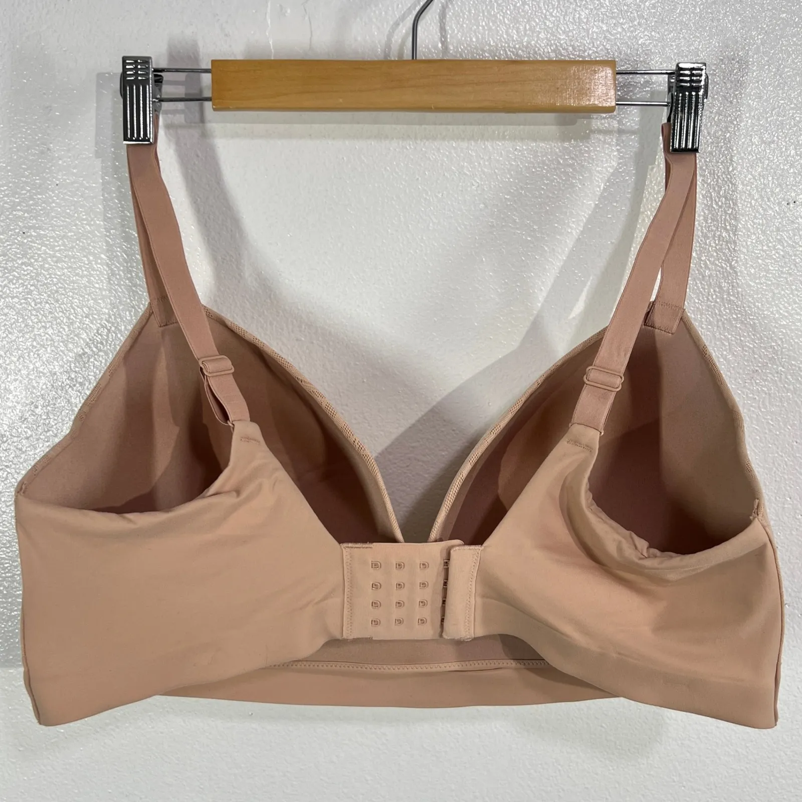 Soma Enbliss Wireless Bra 42DD Nude Beige Lace Smooth Lift Comfort No-Wire - Image 3