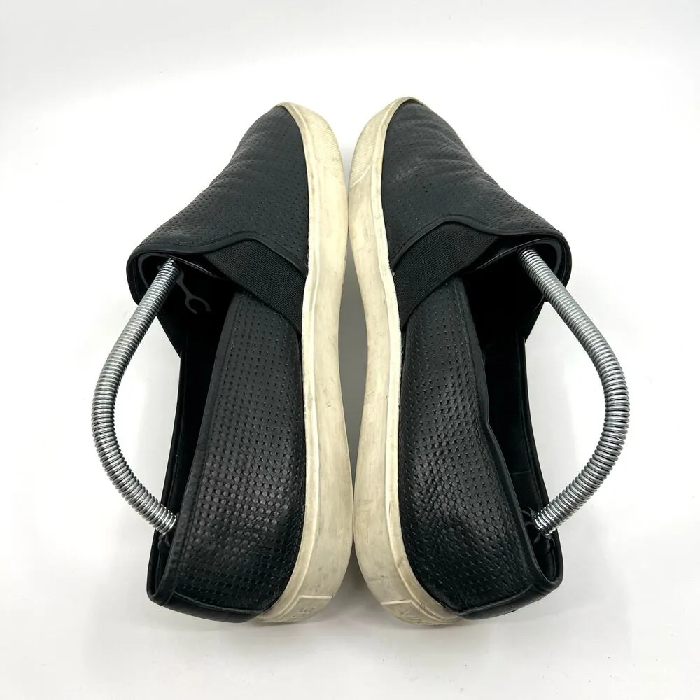 Vince Blair Black Perforated Leather Slip On Sneaker Women's 11 US - Image 7
