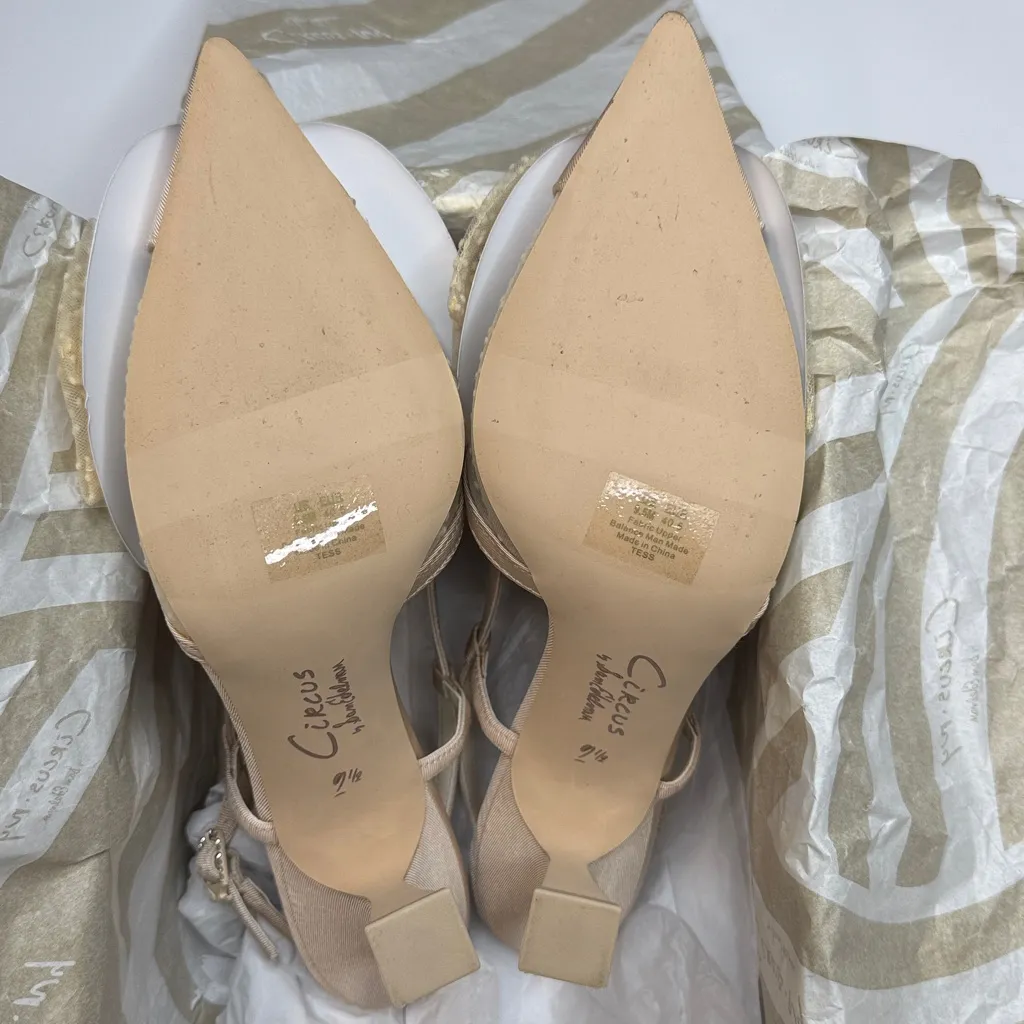 Circus NY by Sam Edelman Tess Pointed-Toe Slingback Bow Pumps- Size 9.5 - Image 8