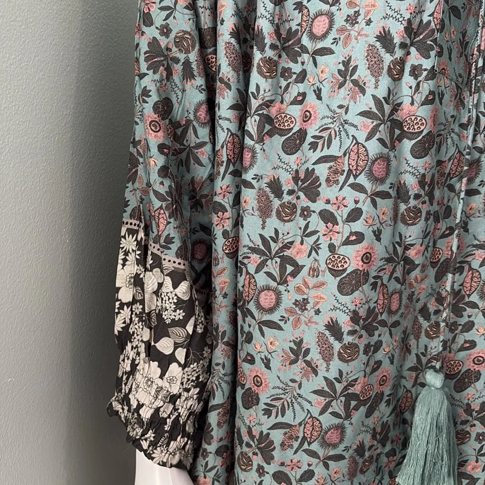 Natural Life Dara V Neck Tassel Long Sleeve Tunic Dress XS - Image 5