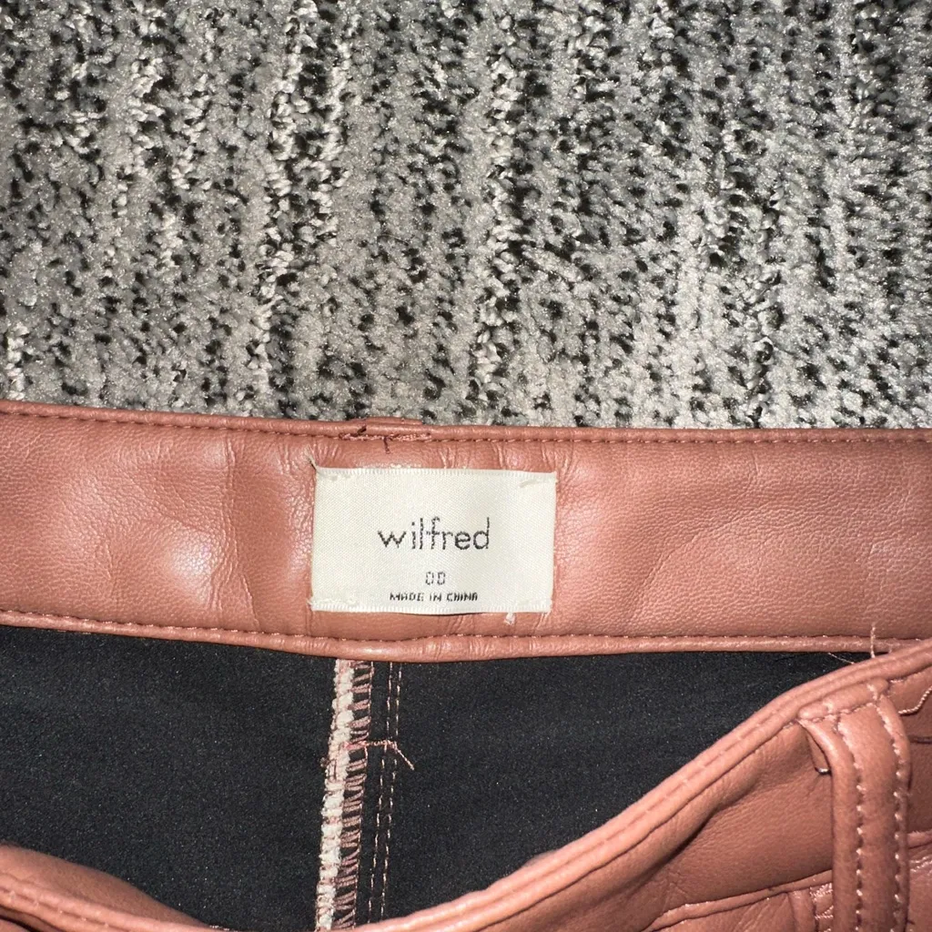 Aritzia Melina Brown Leather Pants - Image 5