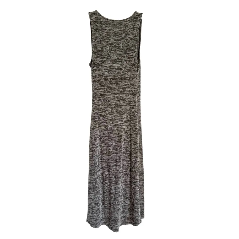 Leith Ruched Wrap Front Tank Midi Dress V-neck Sleeveless Grey Soft Casual XXS - Image 5