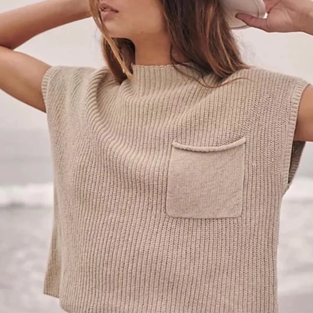 Free People Freya Sweater Set in Oatmeal/ Bone Combo Sz M NWT $128R - Image 3