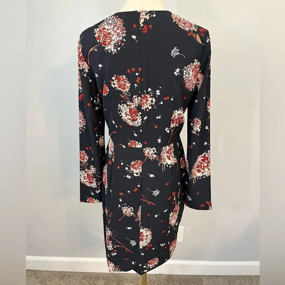 Slate & Willow Black Floral Drape Dress - Image 5