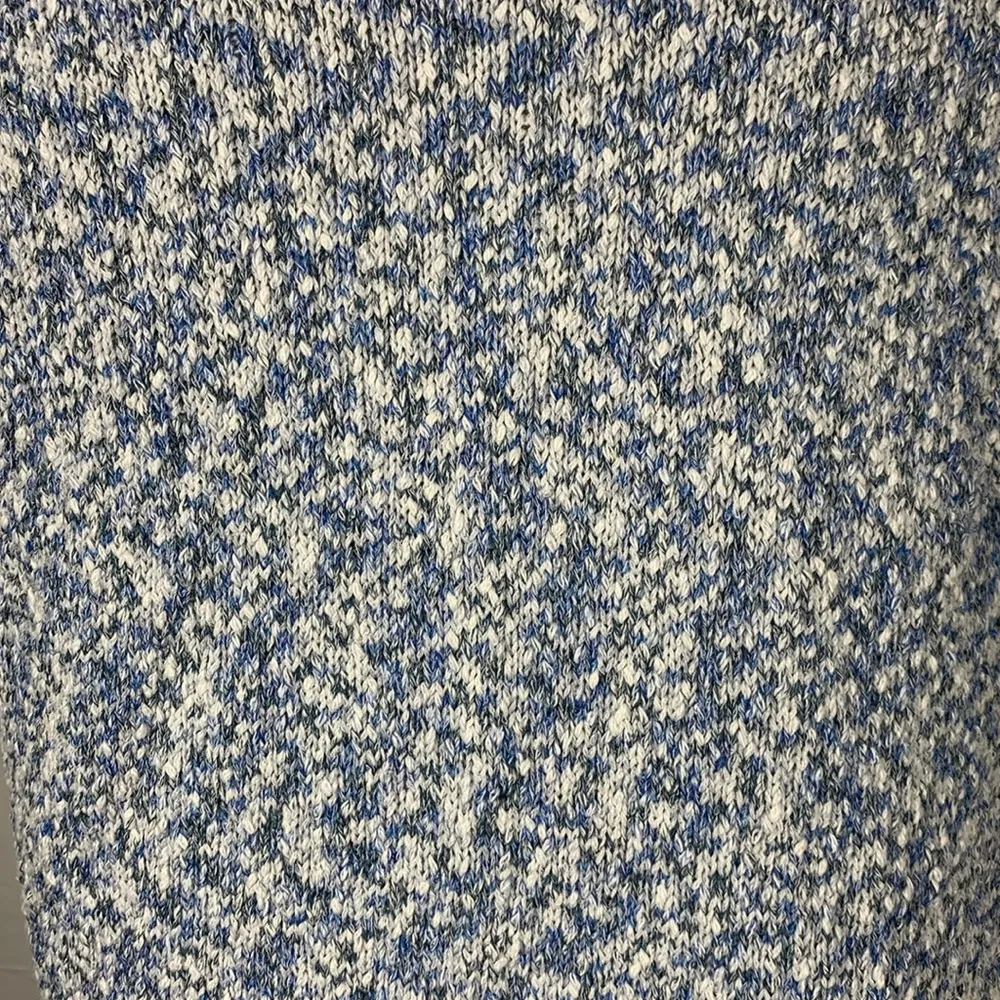 Loft Outlet Longline Blue White Marled Sleeveless Duster Cardigan Large - Image 10