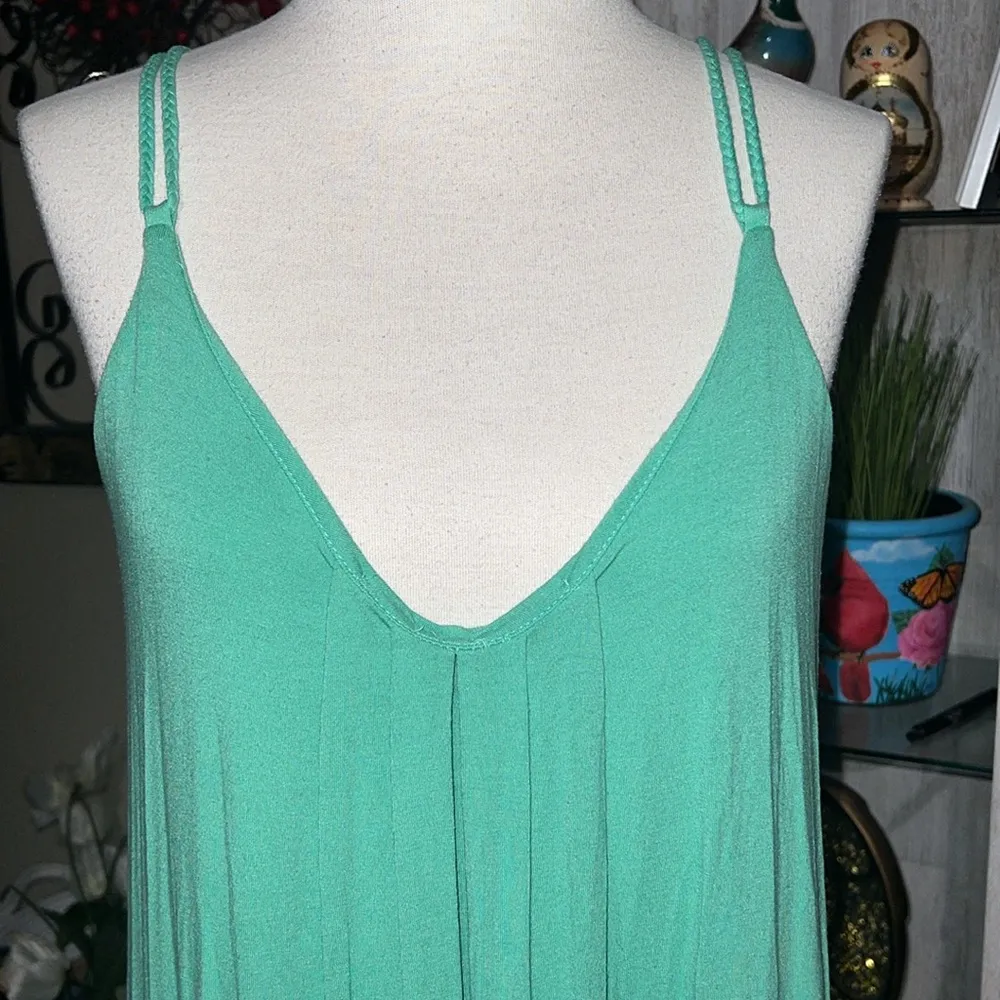 long Maxi dress woman’s size Large green, vacation, summer, - Image 2
