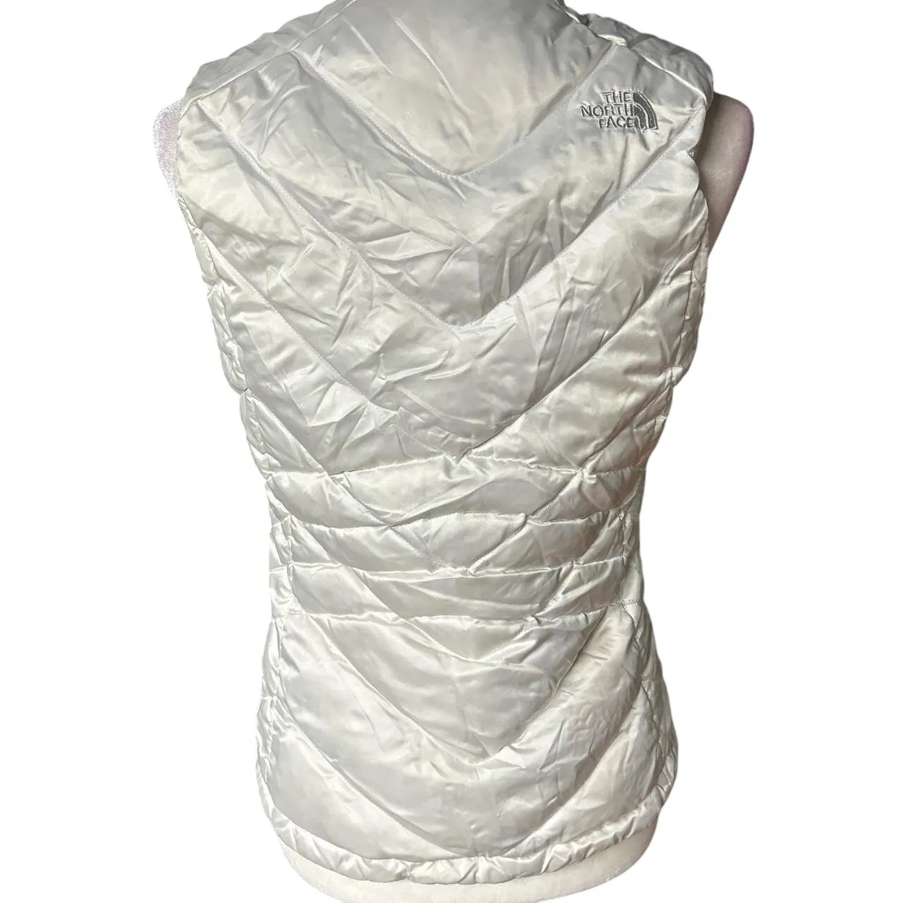 The North Face Jacket Coat 550 White Down Puffer Vest Size Women's XS - Image 4