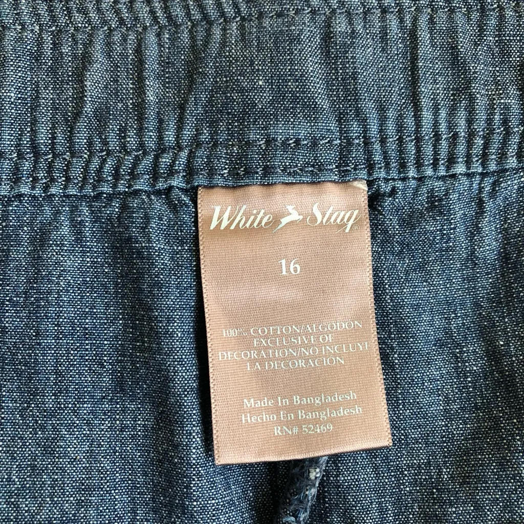 White Stag Skirt Women's Size 16 Blue Adjustable Waist Casual - Image 14
