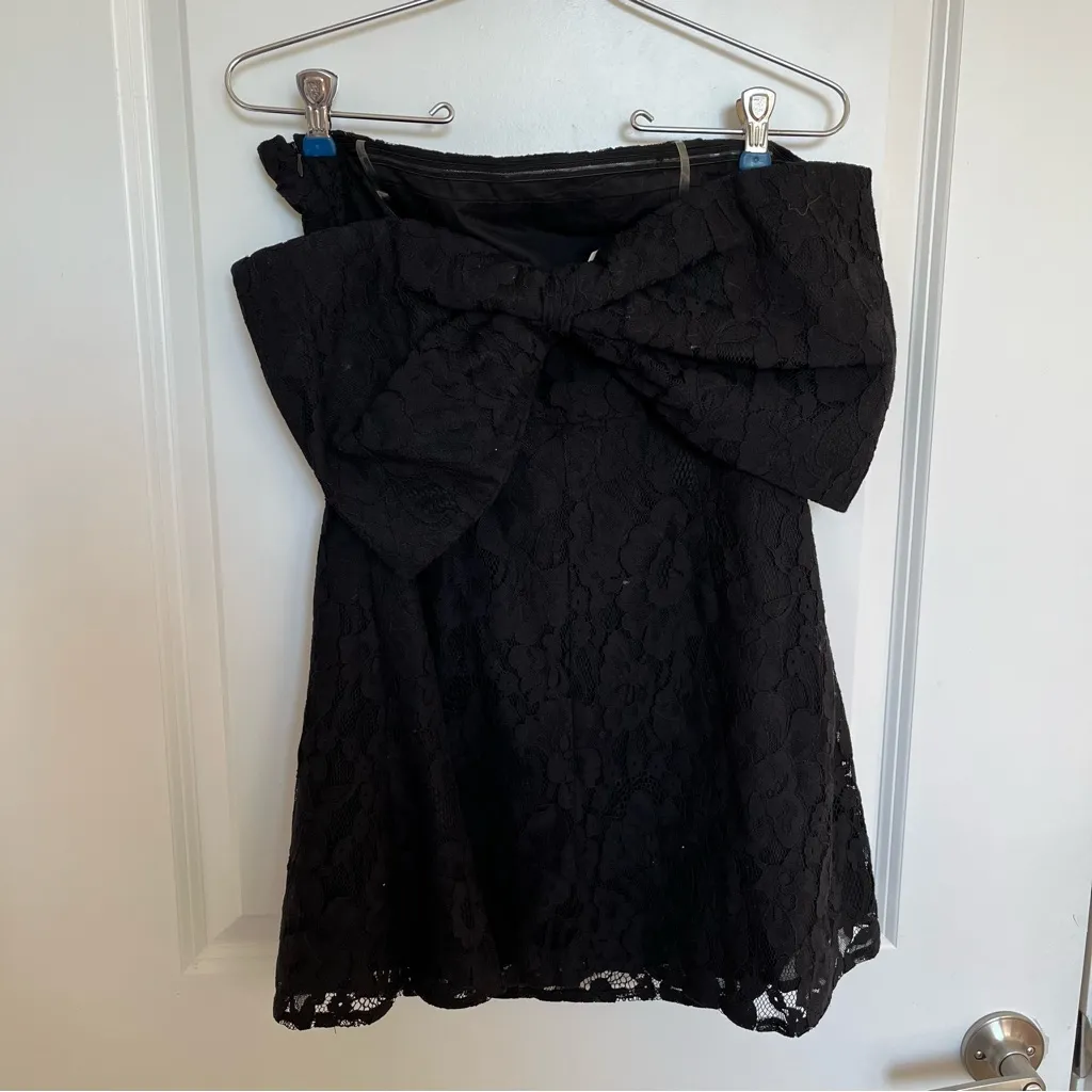 NEW Altar’d State Black Lace Bow Back Mini Dress Size Small NWT - Image 7