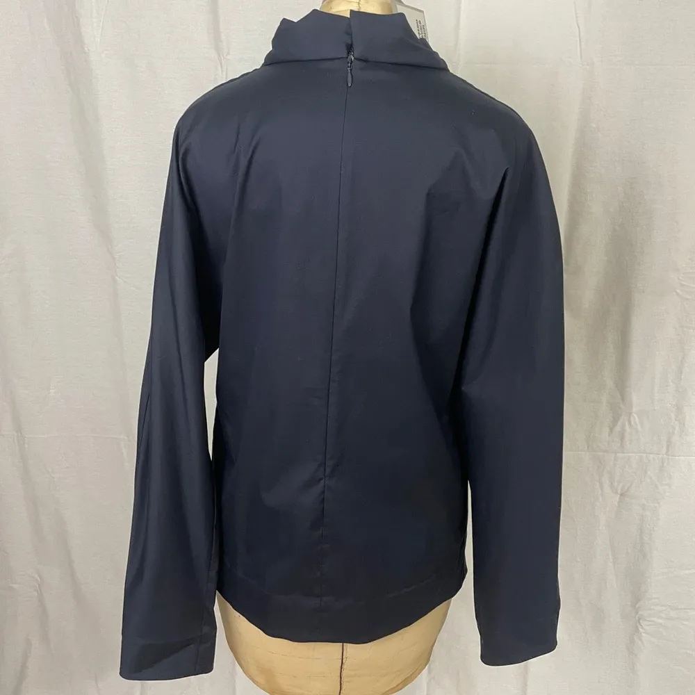 COS Navy Blue Collared Blouse Size 12 NWT - Image 2