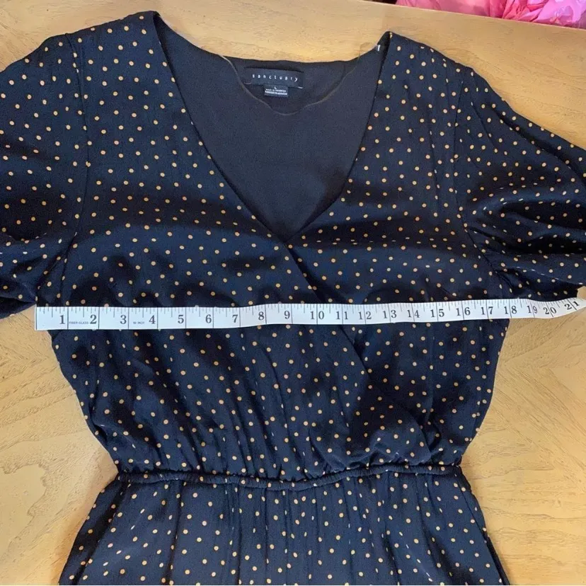 Sanctuary Chasing Winds polka dot jumpsuit L - Image 9