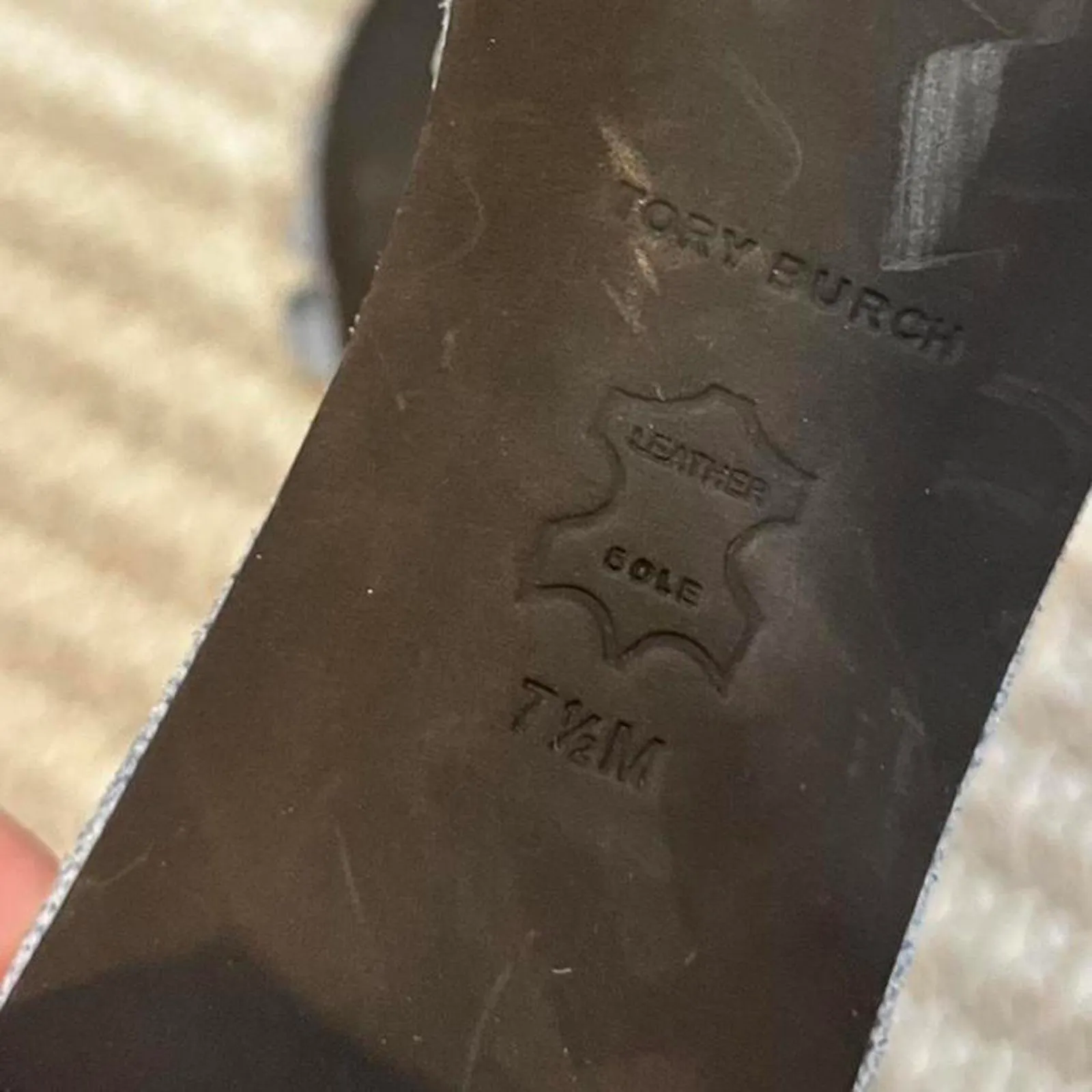 Tory Burch Women's Ines Heel Mule Sandal 55MM Denim Suede Blue Cloud - Image 7