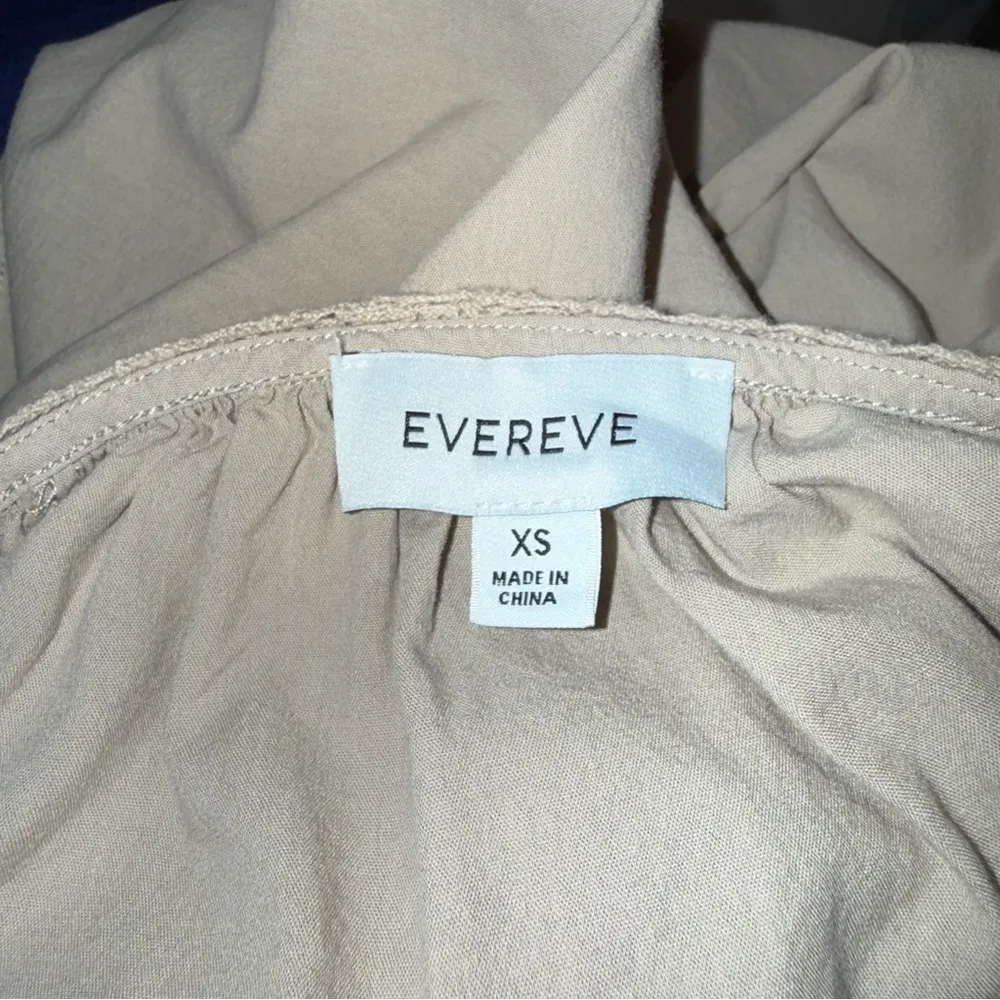 Anthropologie Evereve Ellie Poplin Blouse Beige Tan Size XS - Image 4