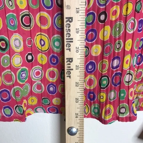 Violet & Claire ladies colorful retro funky artsy button up shirt top size small - Image 11