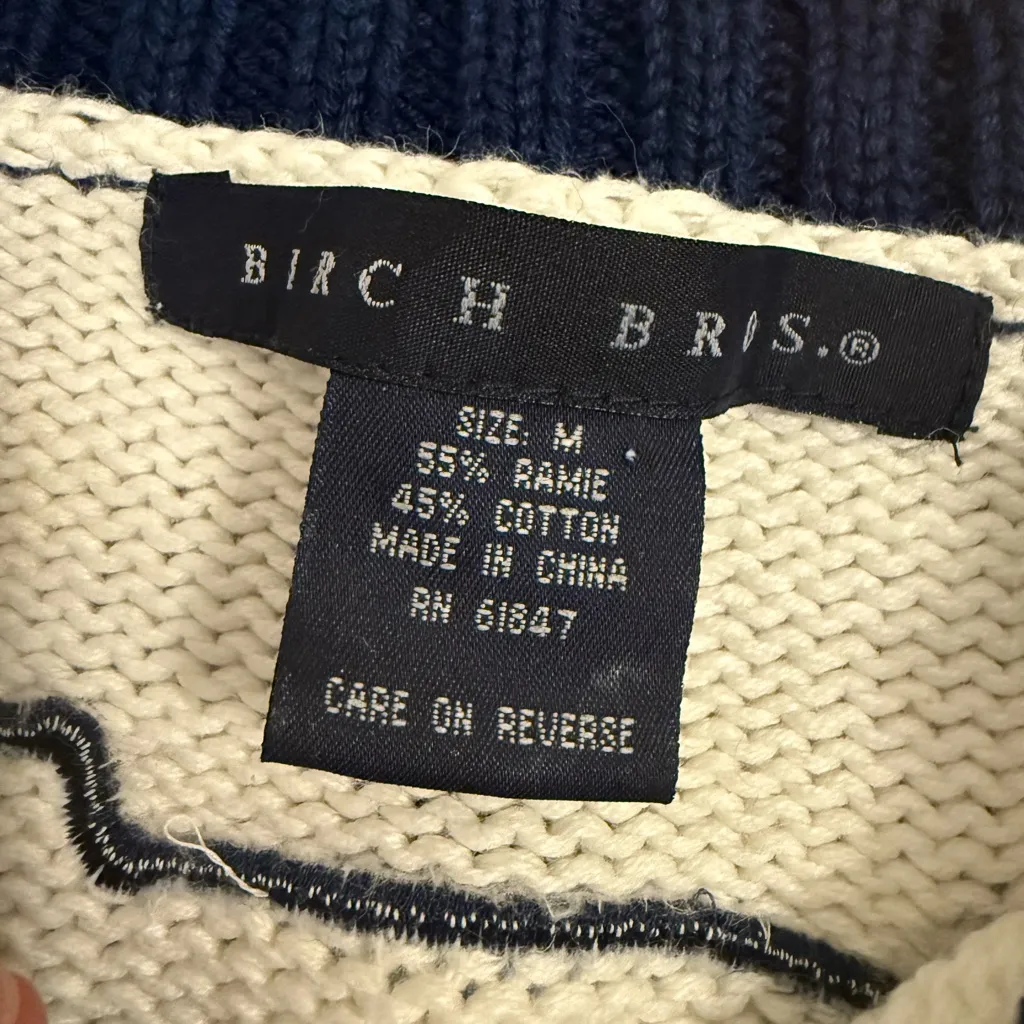 Vtg NCAA UNC University North Carolina Ugly Cardigan Sweater Chapel Hill Size M Blue Size M - Image 3