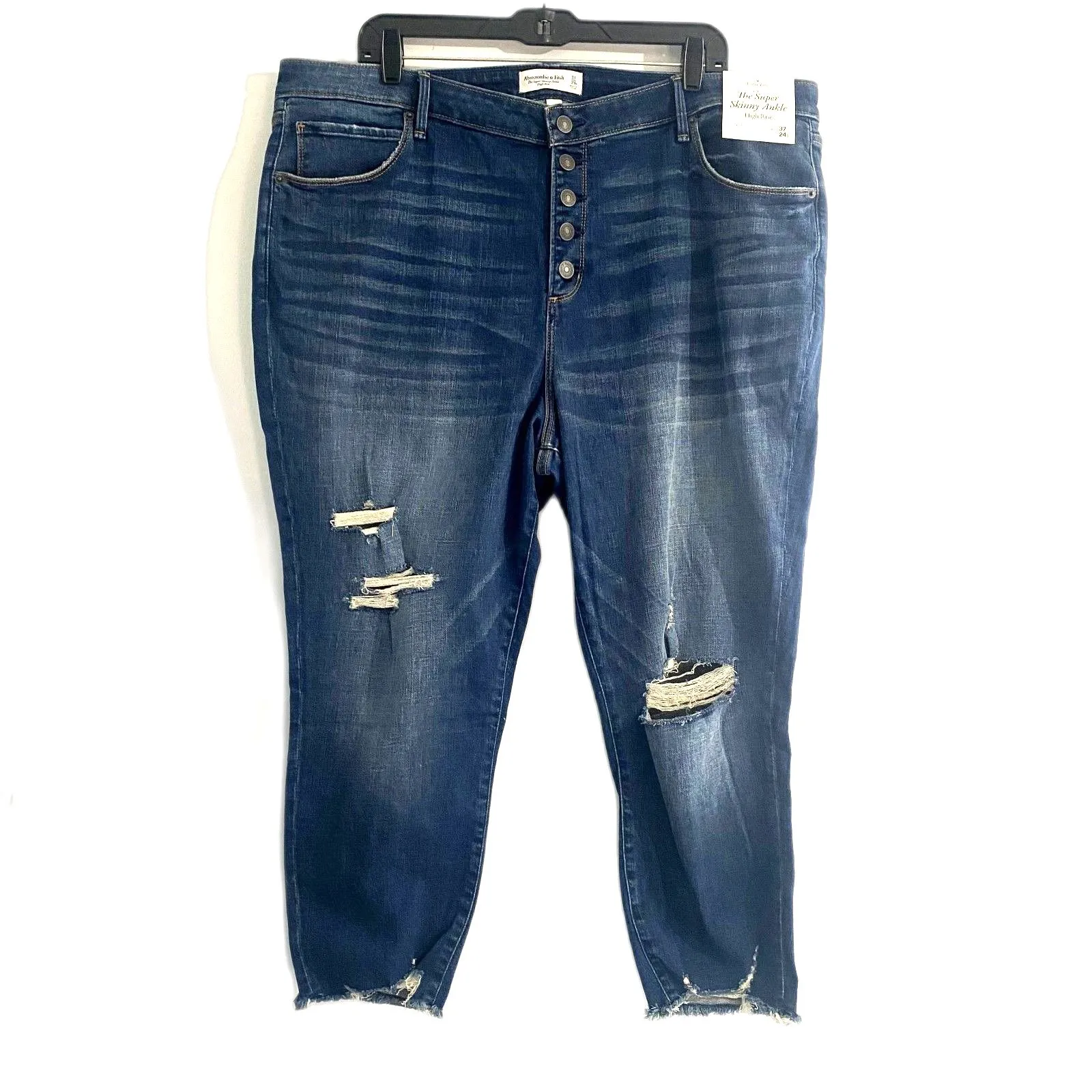 NWT Abercrombie & Fitch Curve Love Super Skinny Ankle Jeans Plus Size‎ 24 Short - Image 3