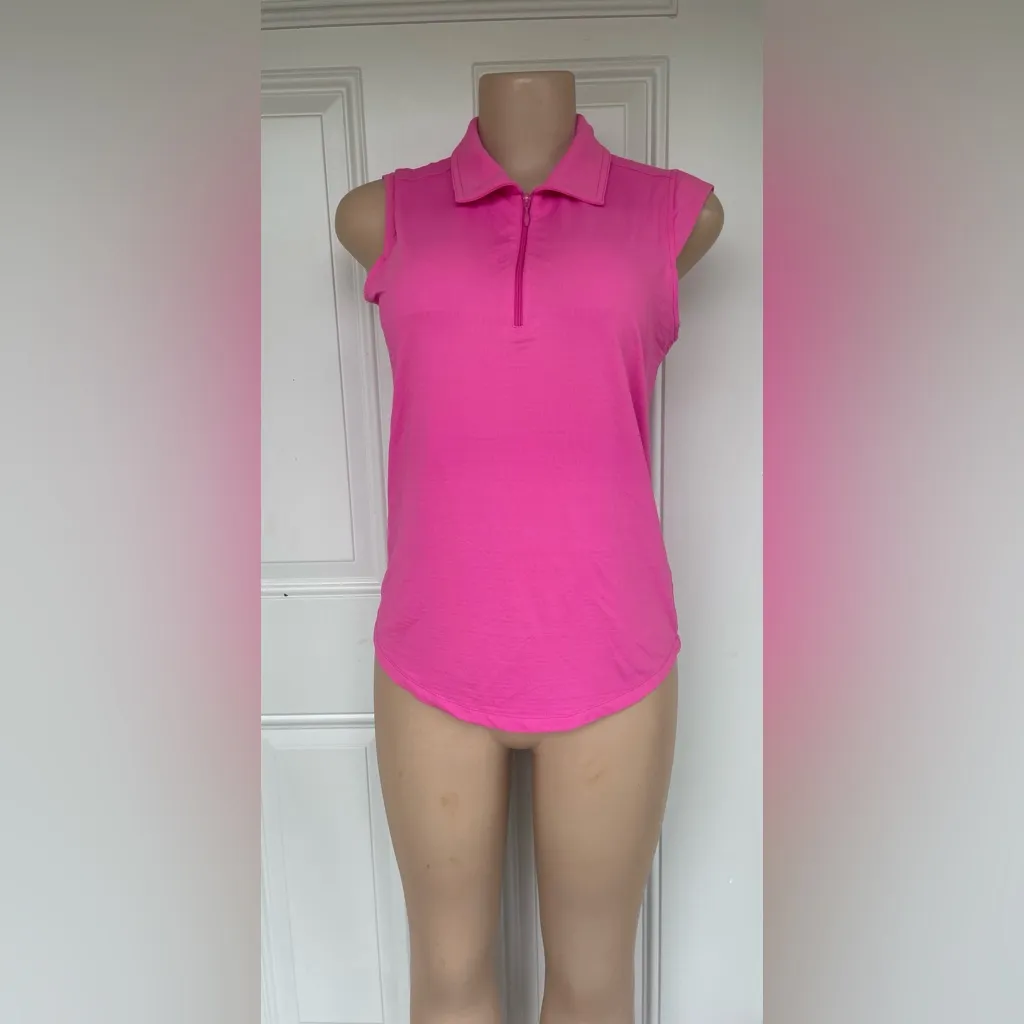 IBKUL Bright Pink Sleeveless Tank Top - Image 2