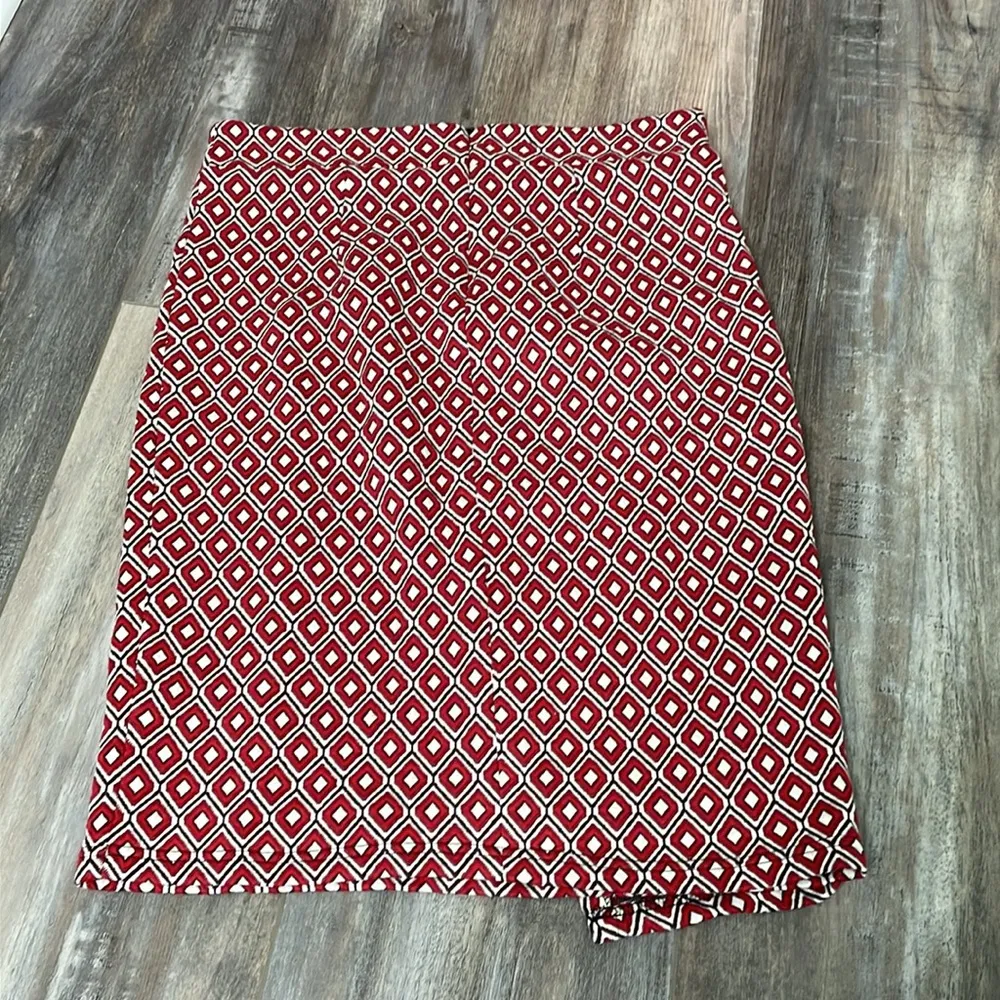 ANTHROPOLOGIE Maeve Wiles jacquard geo knit wrap skirt - Image 5