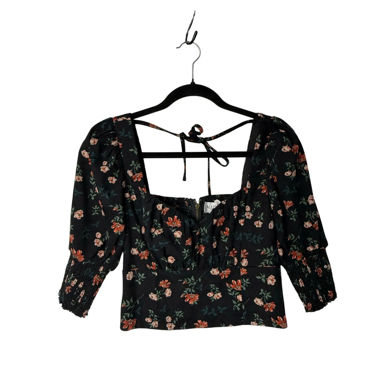 Lot of 3 Cottagecore Smocked Tops Puff Sleeve Peplum Anthropologie Women Size S - Image 2