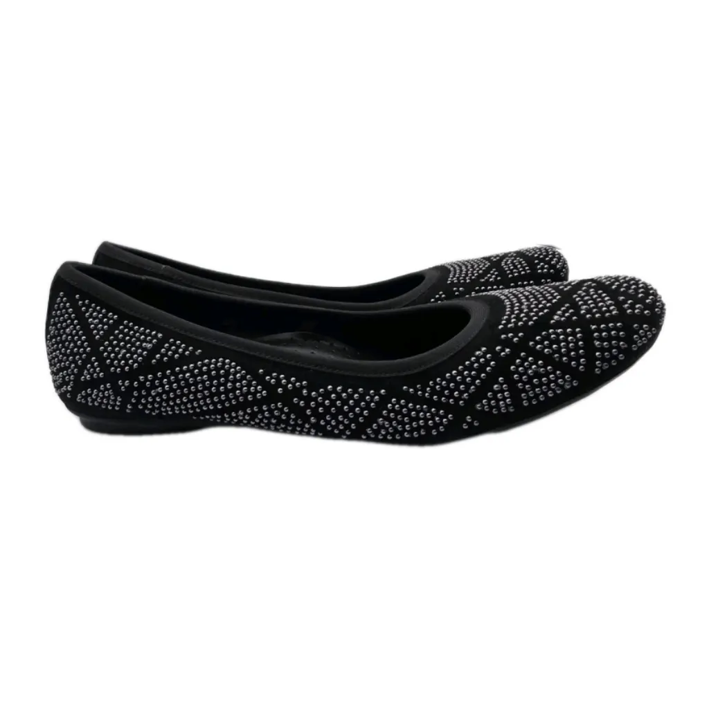 Vaneli Susan Studded Suede ballet flats Shoes Size 6N Black Padded Comfort Spark - Image 4