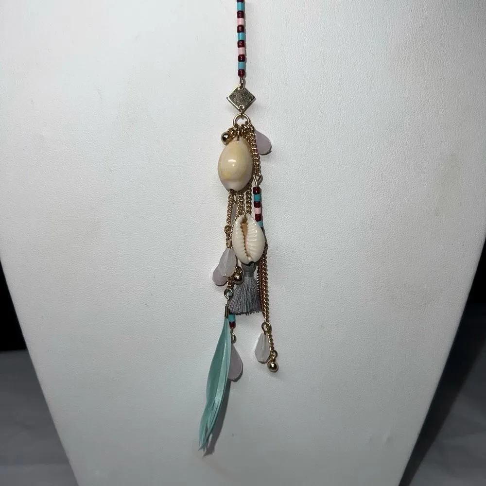 Boho Gold Tone Multi Charm‎ Y Necklace - Image 2