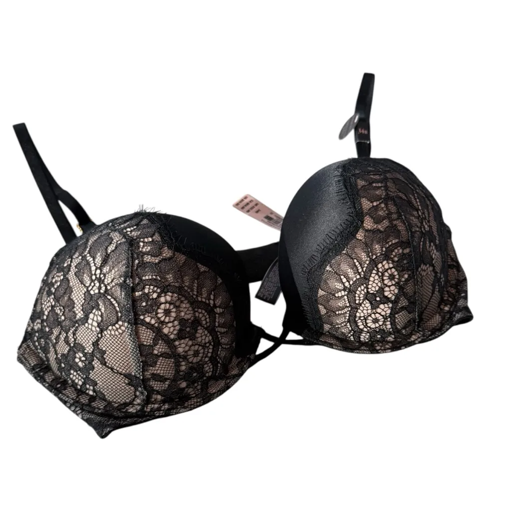 Victoria’s Secret Black Lace Bombshell Bra Limited Edition Push Up - Image 2