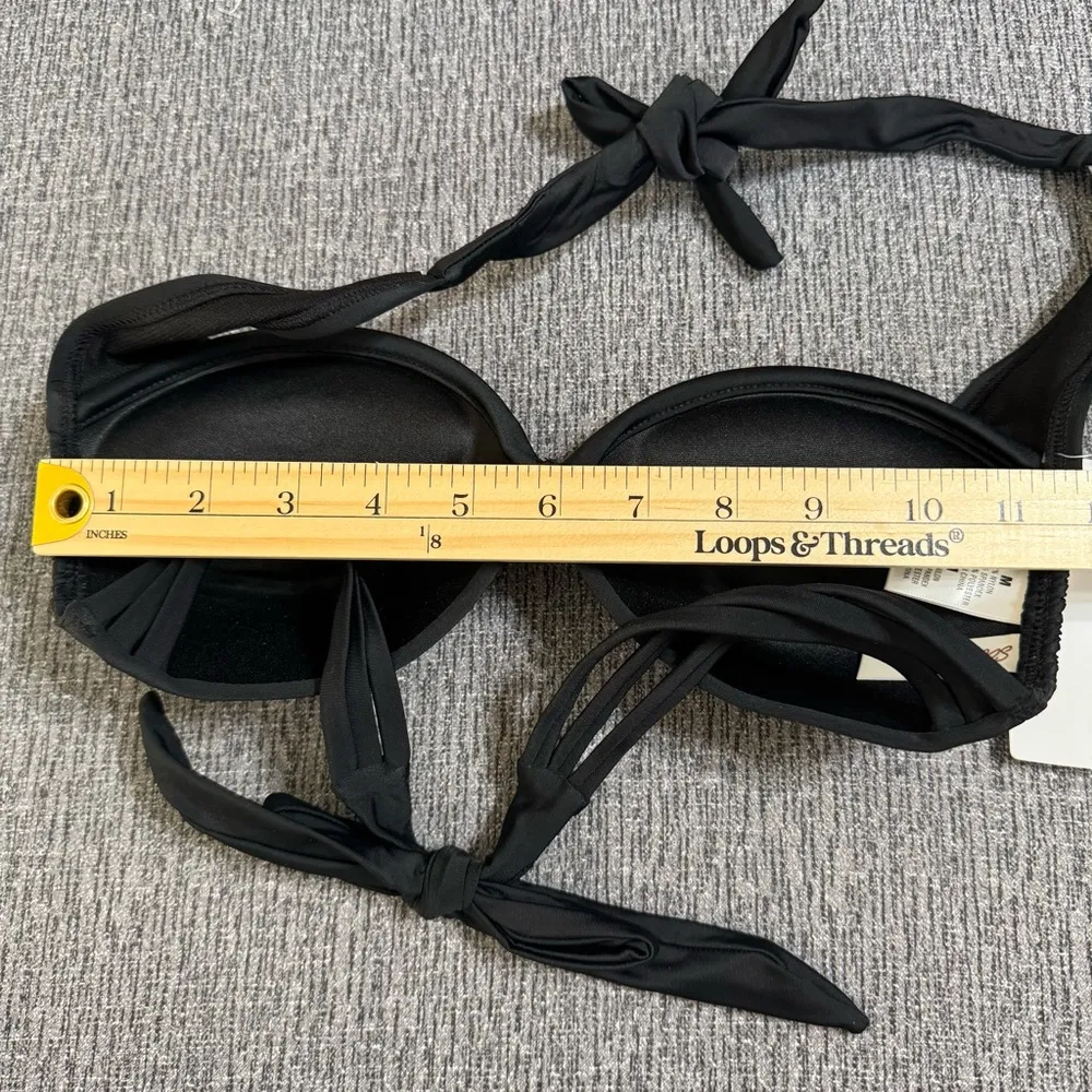 Salt + Cove Women’s Black Bikini Top Size M - Image 9