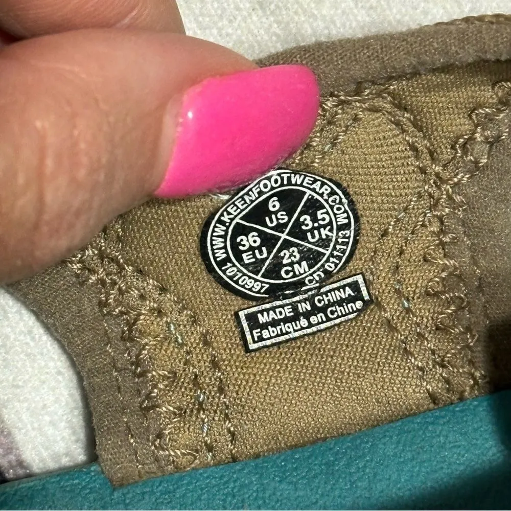 KEEN 'Clearwater CNX' Brown/Turquoise Waterproof Hiking Water Sandals Sz 6 - Image 5