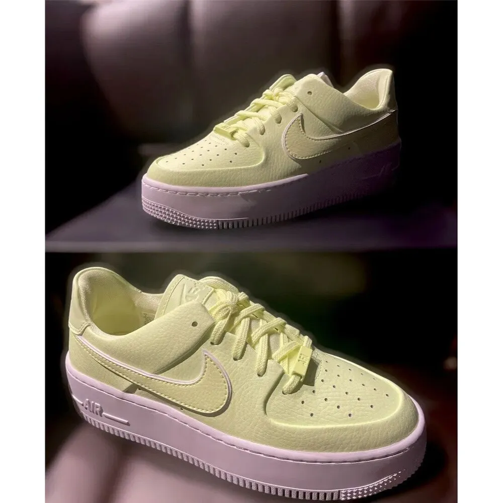 Nike Air Force 1 Sage Low Barely Volt 2020 White Green CJ1642-700 women's Size 7 - Image 2