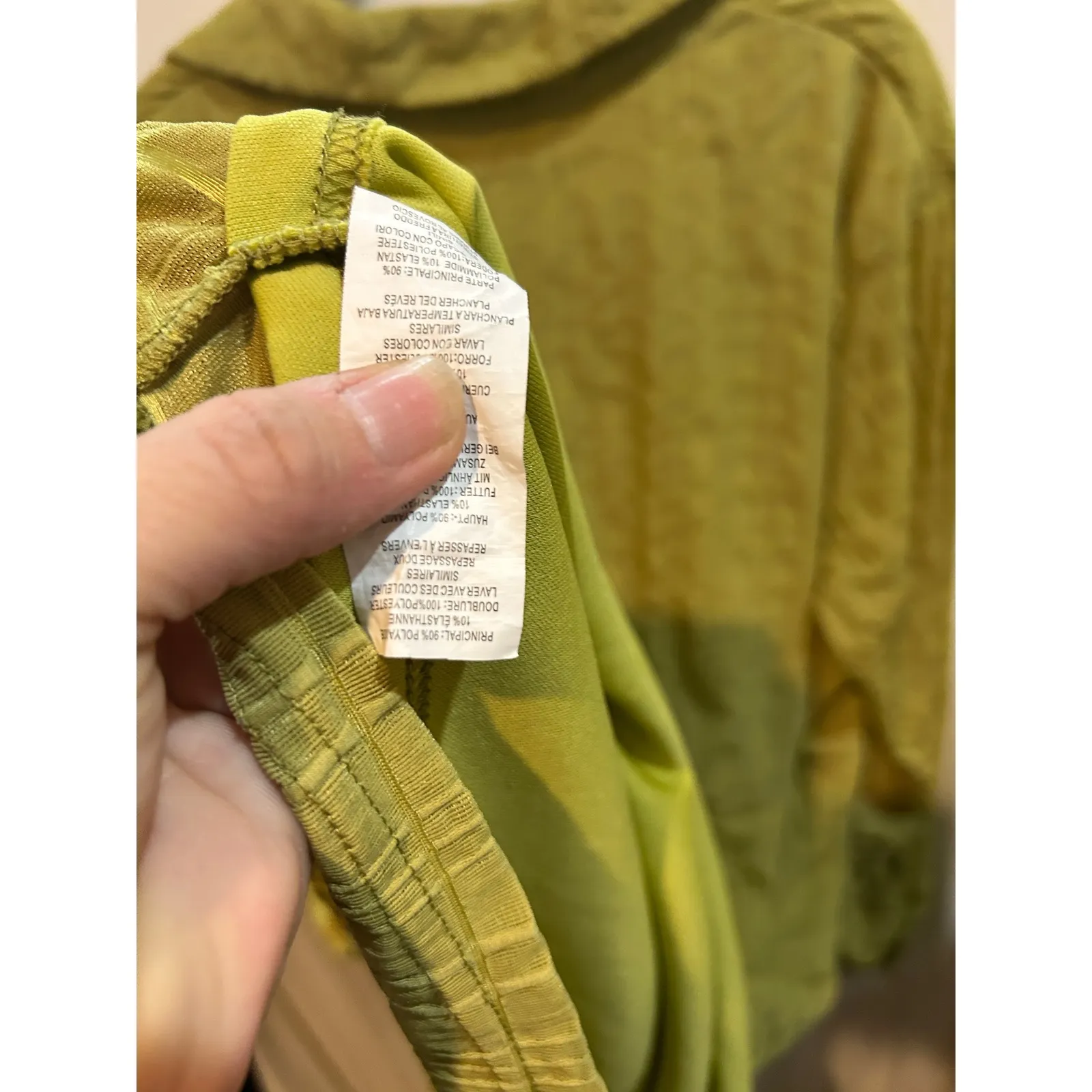 PrettyLittleThing Plus Size 16 US Green Textured Tie Waist‎ Mini Dress - Image 6