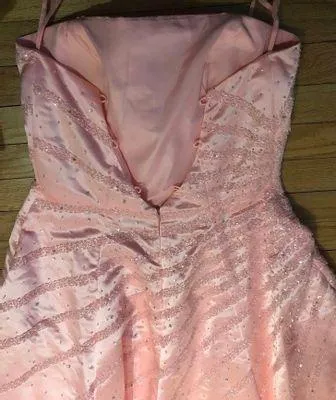 Formal Gown Blush Embellished Print Corset Pink Size XL - Image 10