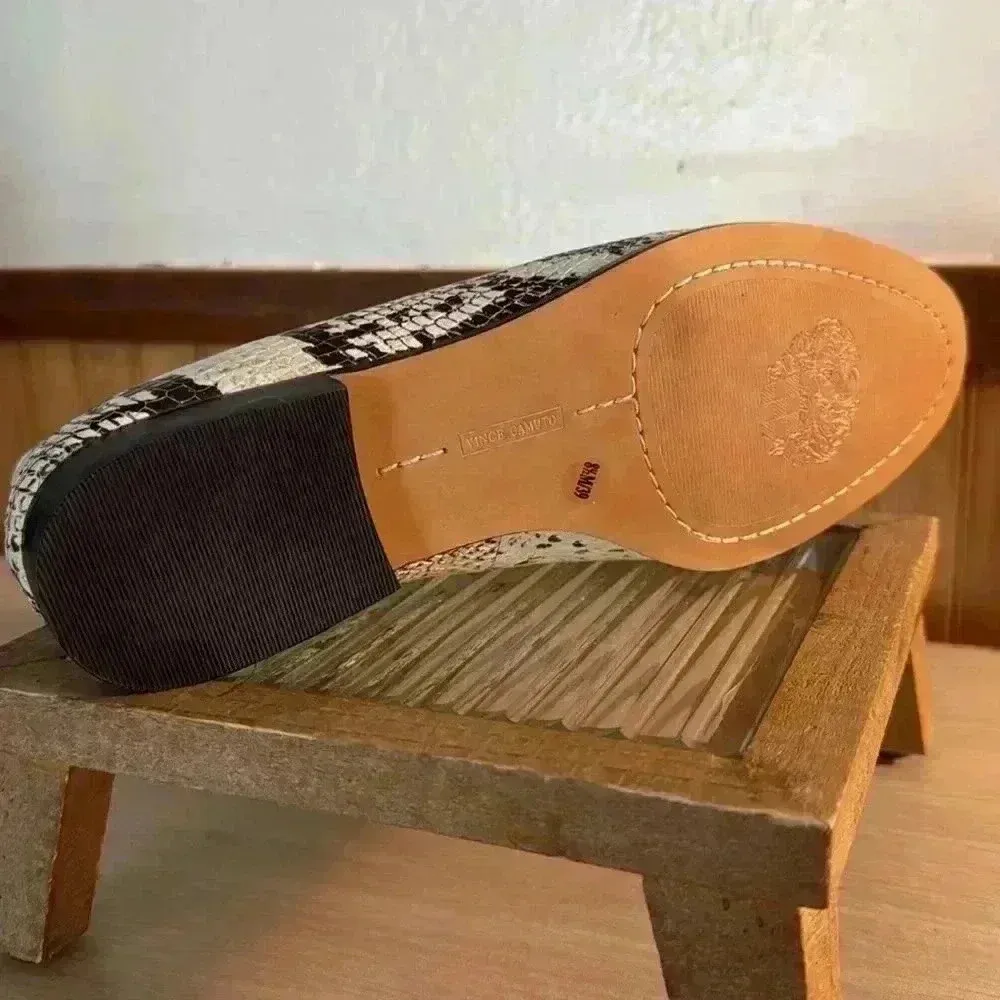 Vince Camuto Snakeskin Print Leather Loafers - Image 7