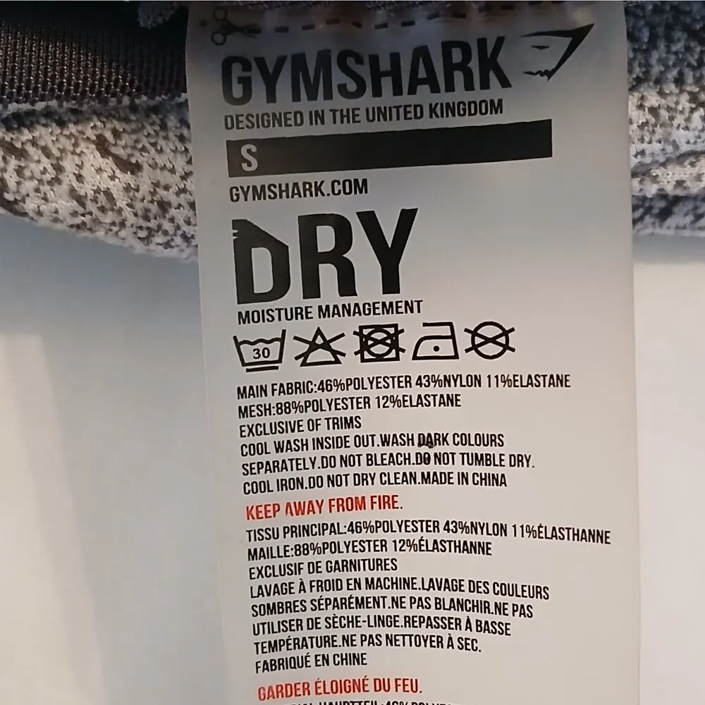 Gymshark Fleur Textured Sports Bra Women's Small Gray Activewear Workout Gym - Image 6