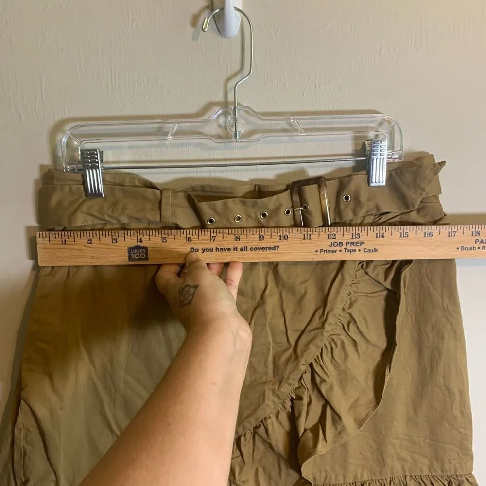MAJORELLE Baldwin tan mini skirt size  XL - Image 11