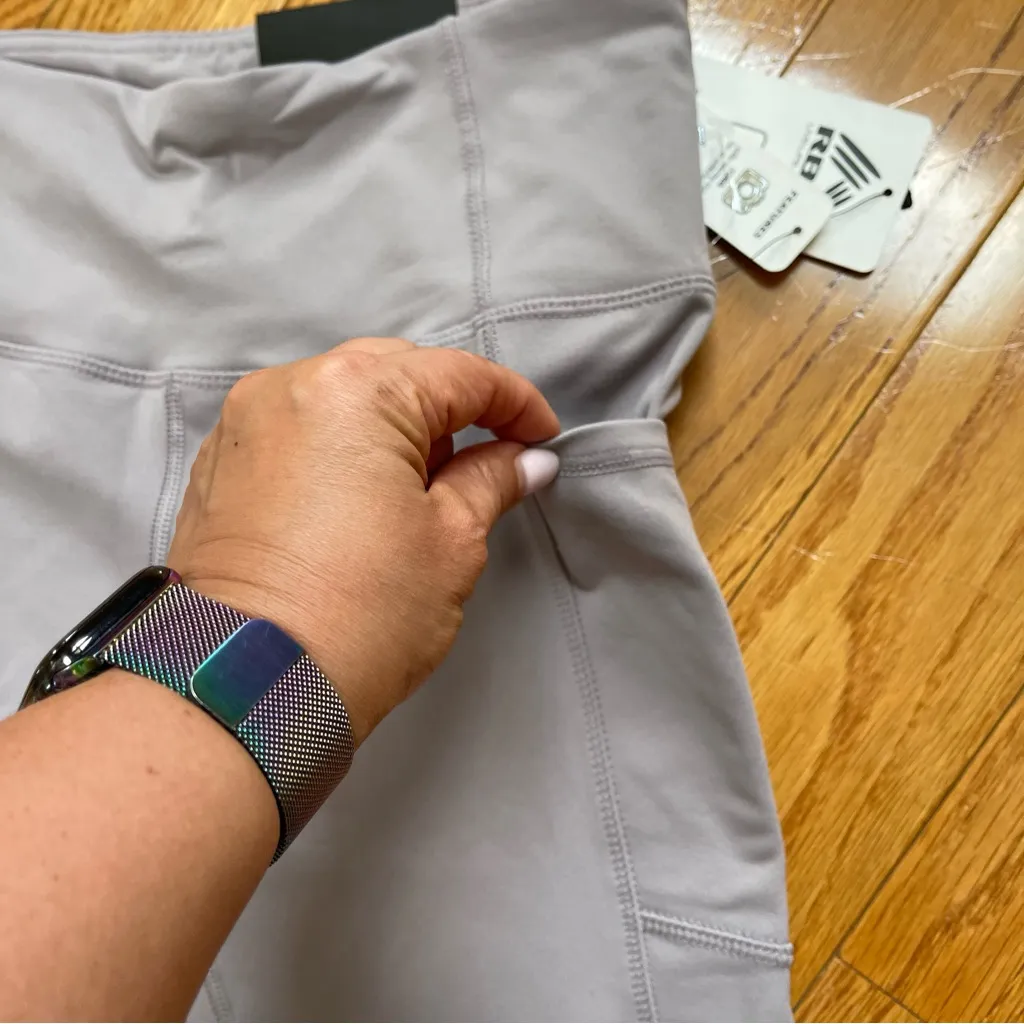 RBX Active Recharged Super Soft Capri Length Leggings Grey Size Large Gray - Image 6