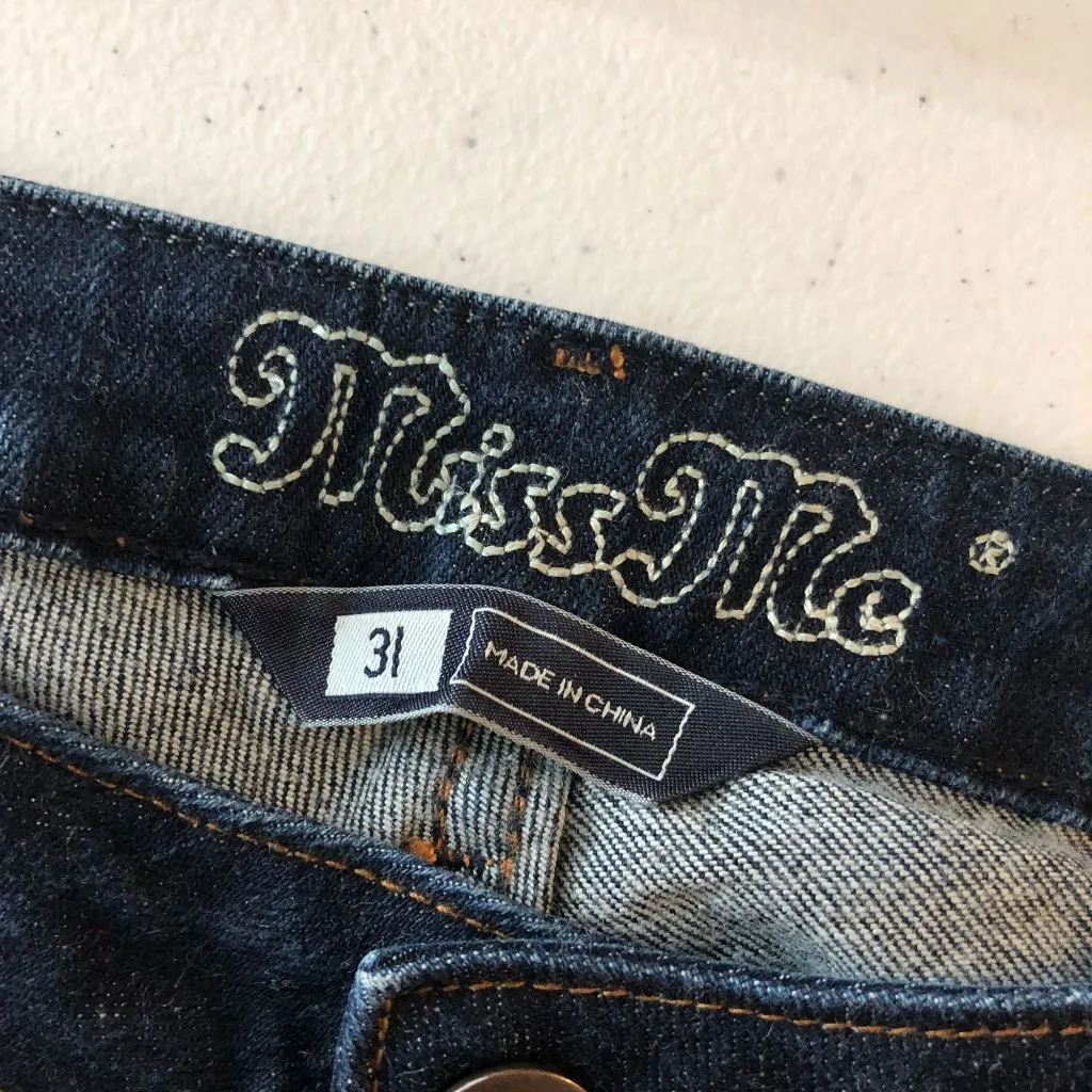 Miss Me Womens Jeans Audrina 5 Pocket Low Rise Boot Cut Stretch Dark Wash 31 - Image 4