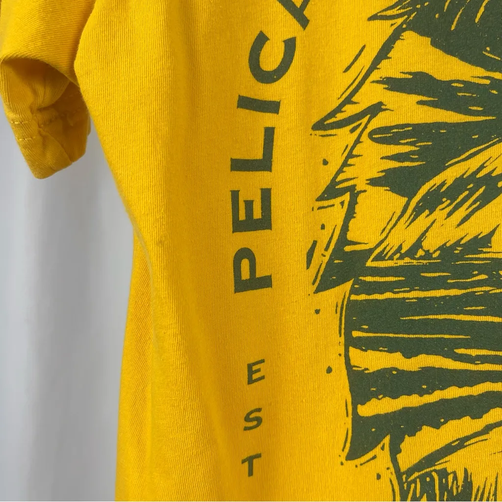 Women's Pelican Brewing Co. Medium Mustard Yellow Ocean Graphic T Shirt Nature - Image 5