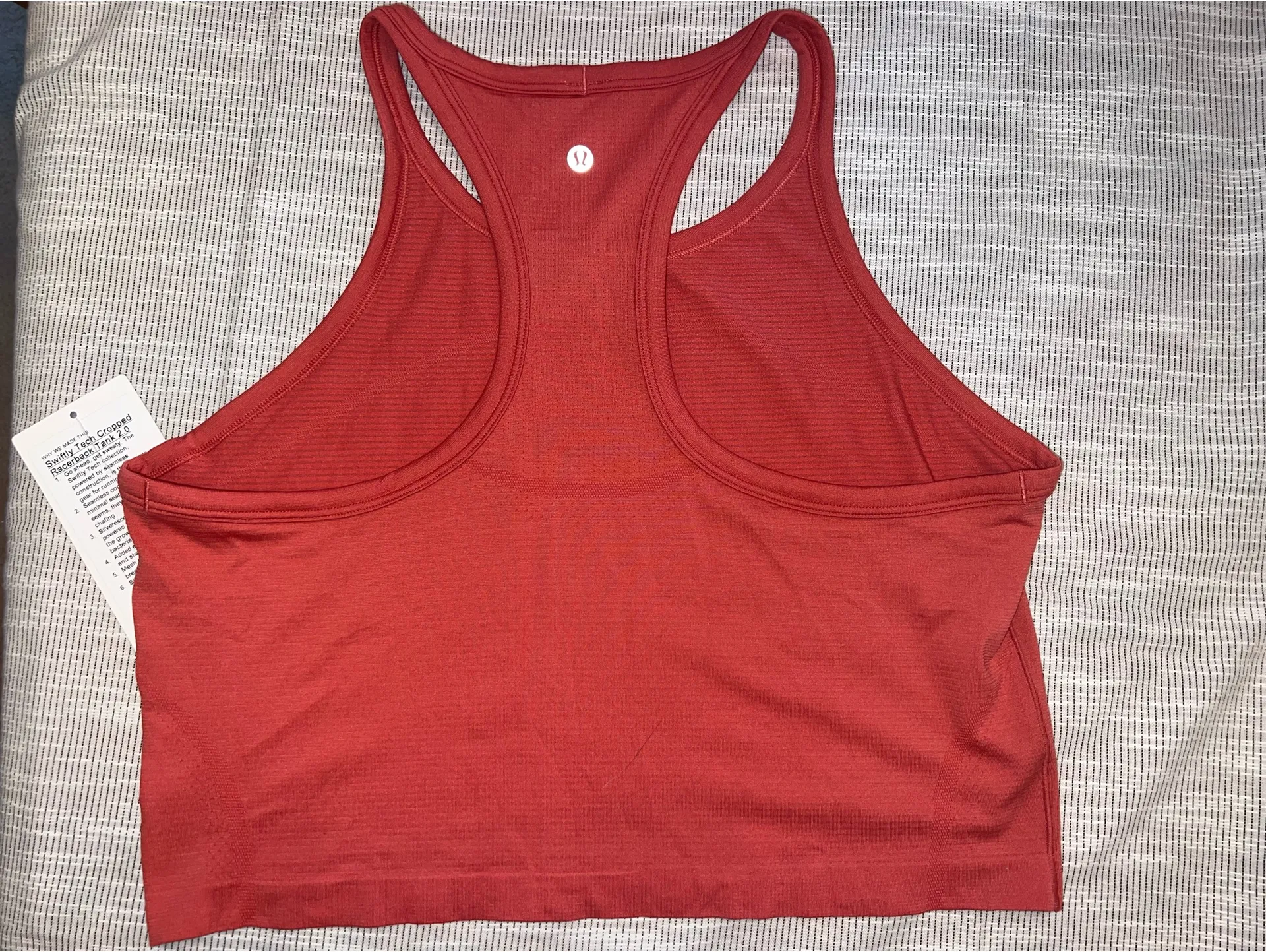Lululemon Swiftly Tech Cropped Racerback Tank 2.0 - Size 14 - Red (DTRE) - Image 3