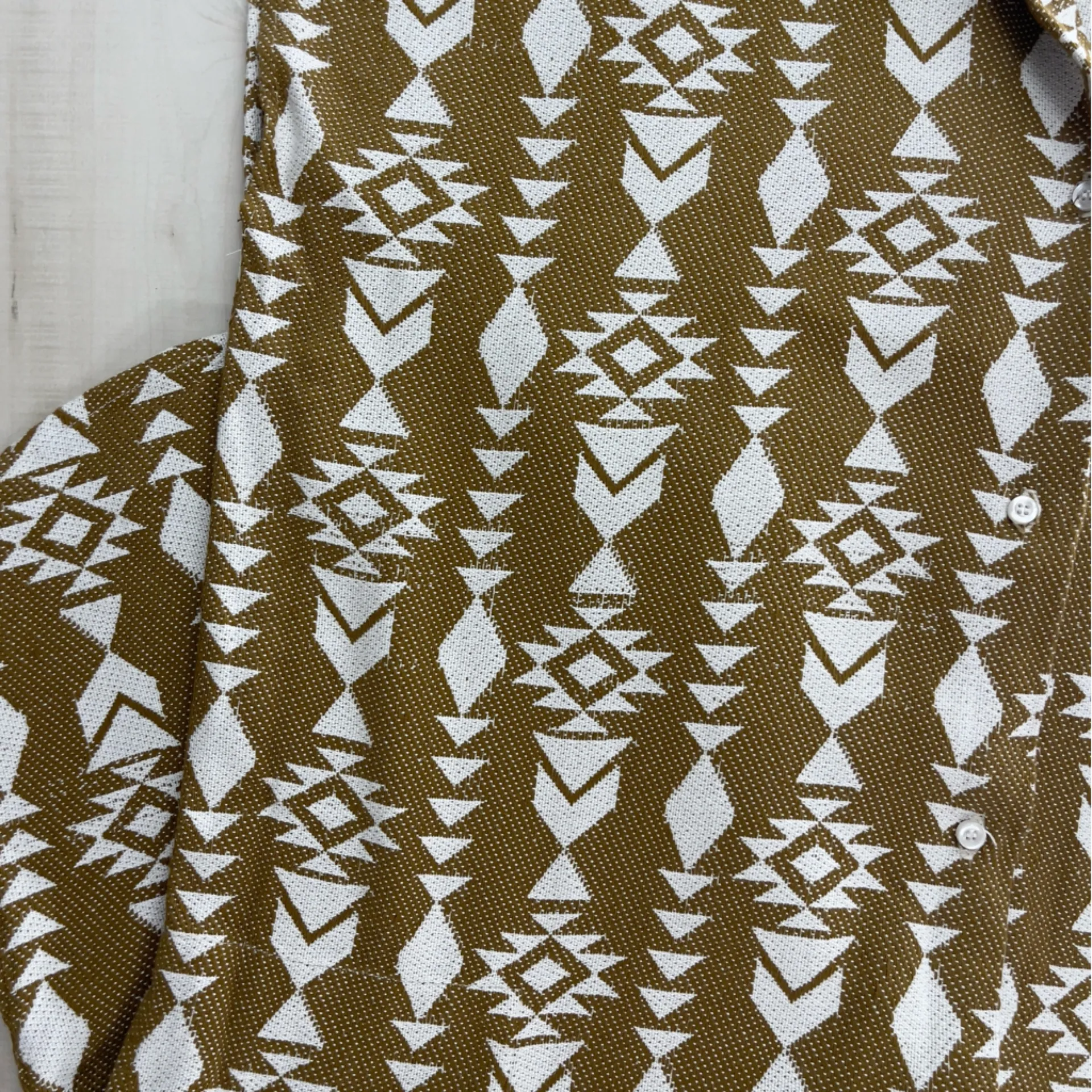 SBJ AUSTIN high end cotton printed Aztec handmade dress women’s casual White Size undefined - Image 8