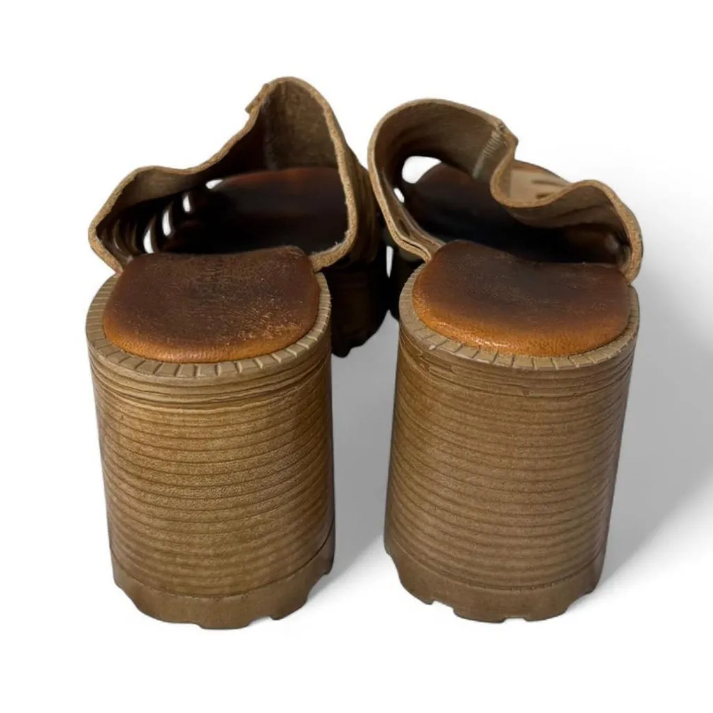 Musse & Cloud Tan and cream platform mules - Size 37 - Image 3