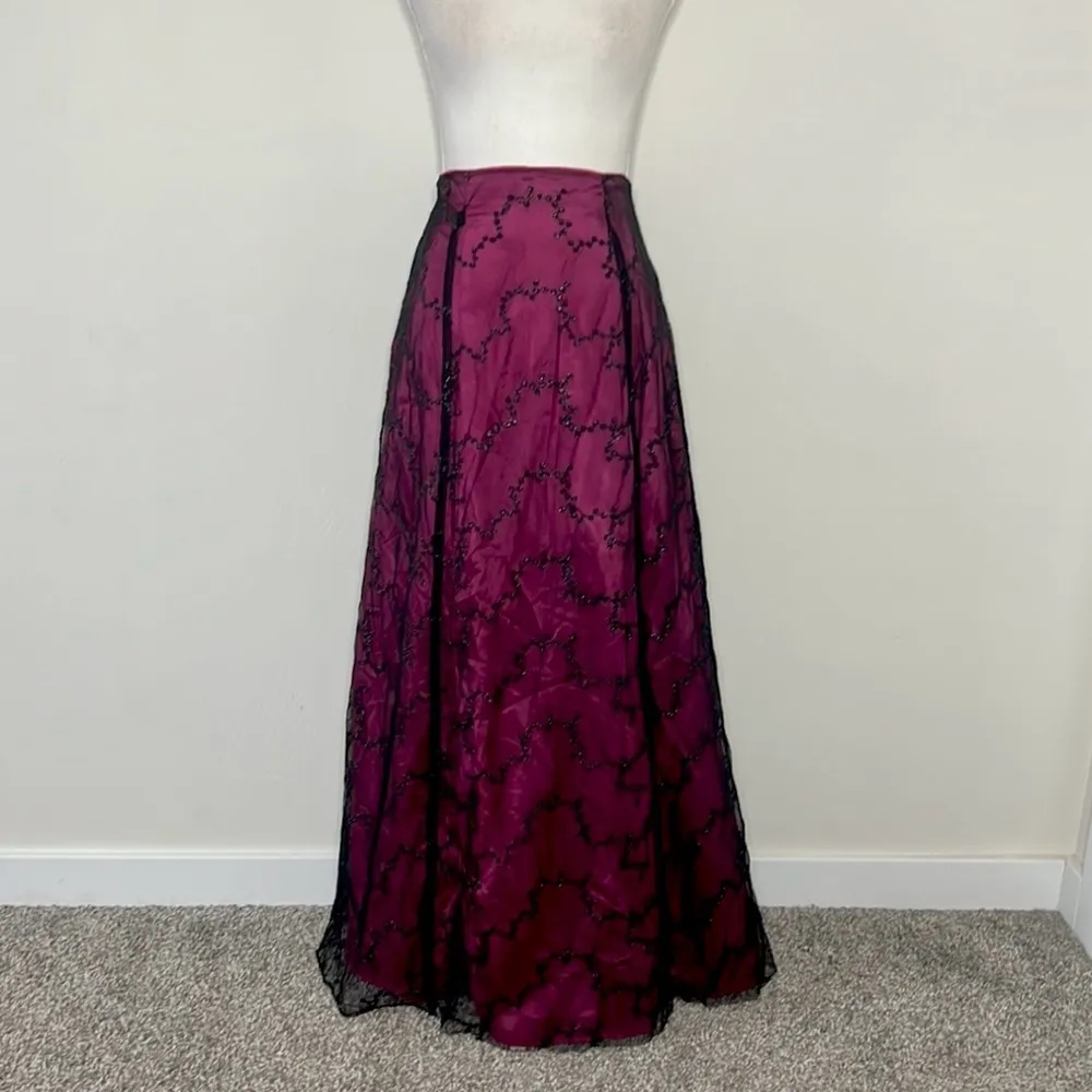 Vintage Formal Prom Maxi Skirt Black Size undefined - Image 6