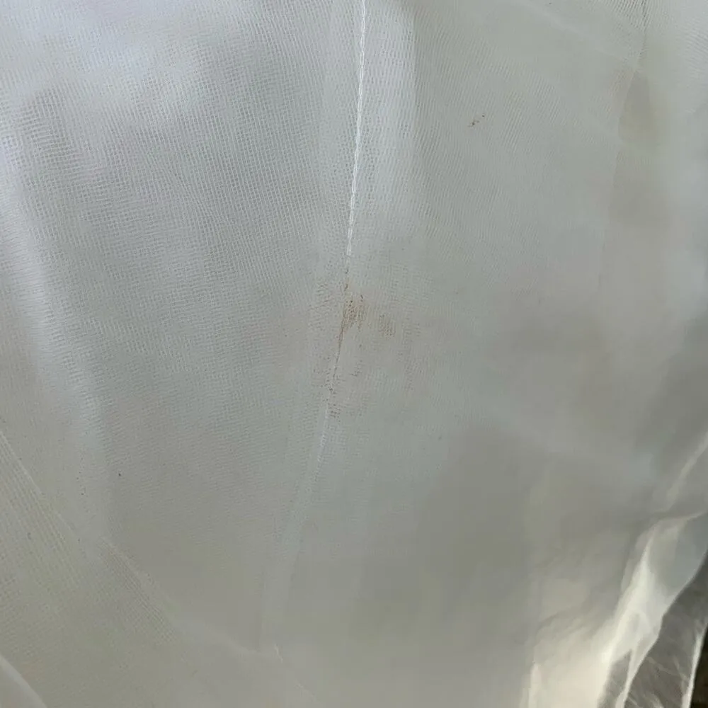 David's Bridal Illusion Lace Tank Wedding Dress Size 14 Style WG3711 - Image 10