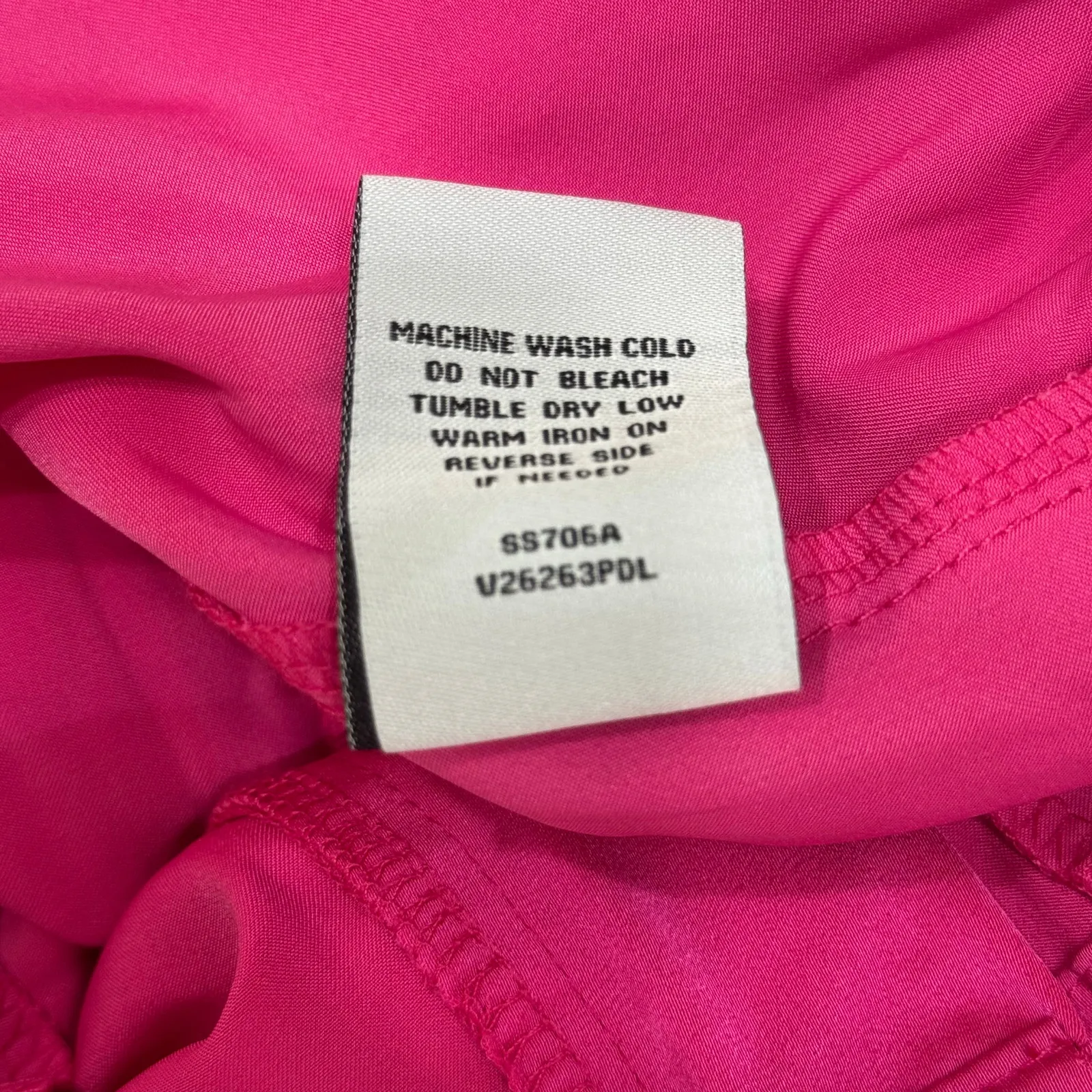 GB Dillards Fuchsia Pink Satin High Waist Wide Leg Pants Size Large New - Image 7