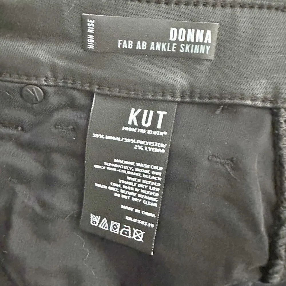 KUT FROM THE KLOTH | Women's Donna High Waist Ankle Skinny Coated Black - Image 10