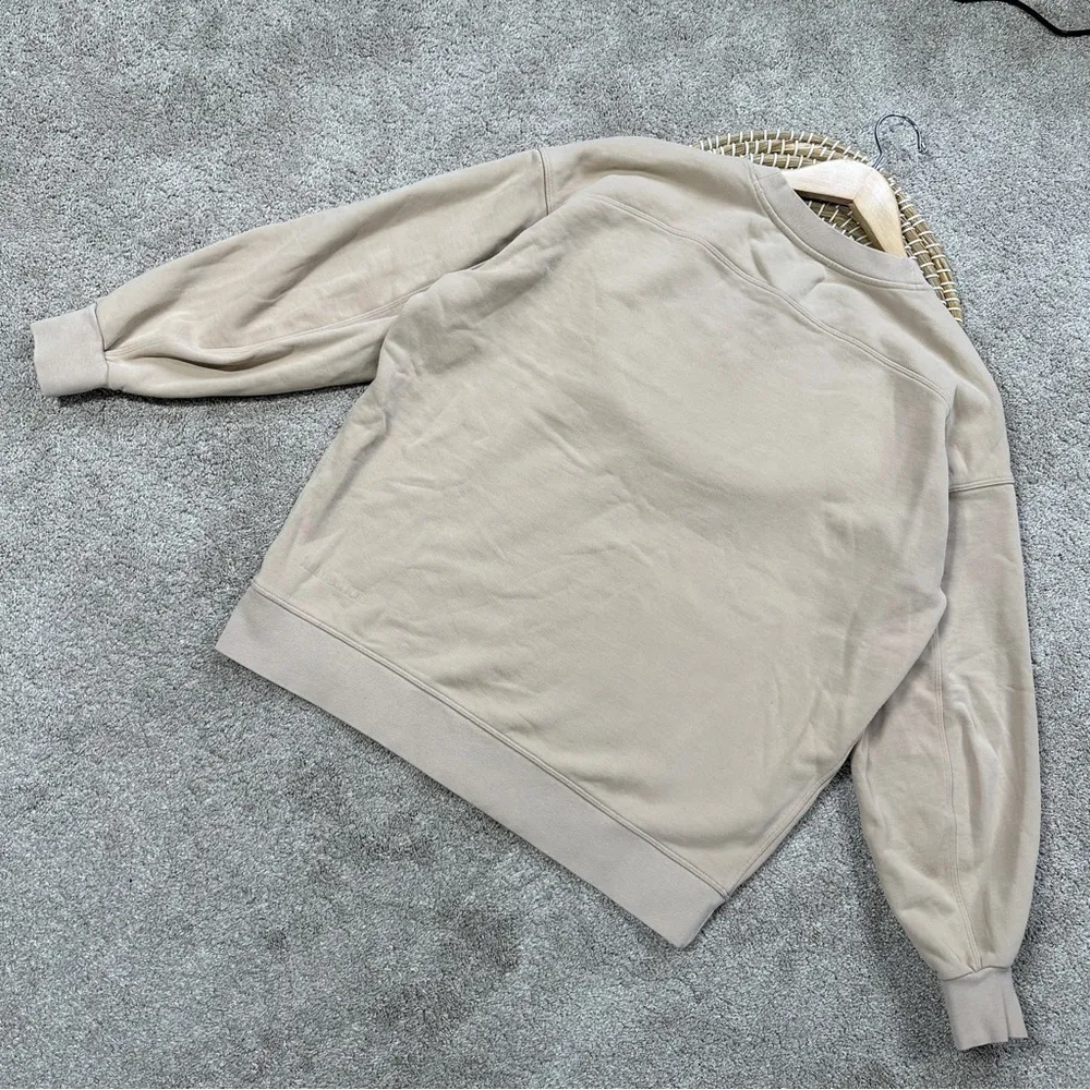 Lululemon Perfectly Oversized Crewneck Sweatshirt Cotton Terry in Cafe Au Lait 6 - Image 9