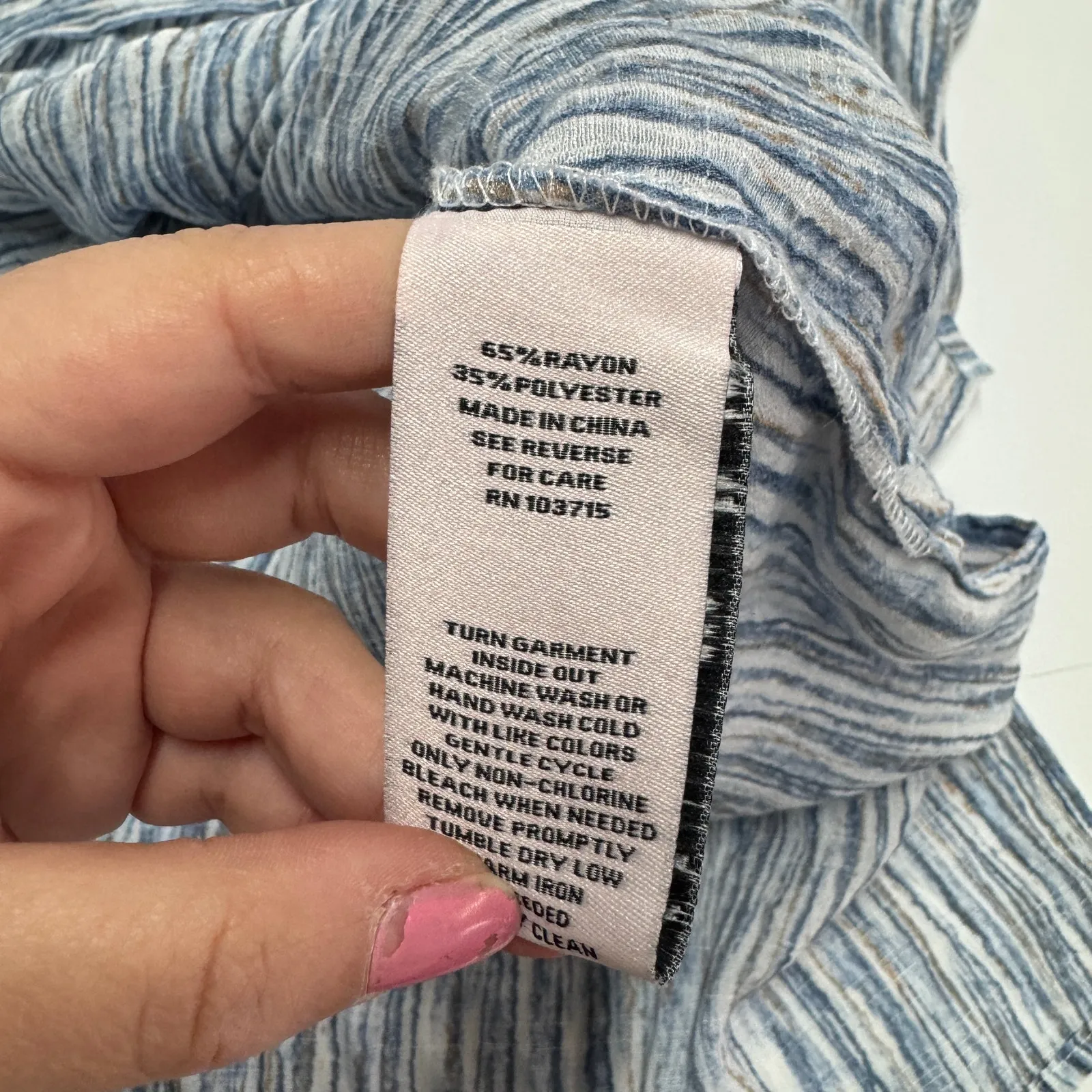 Nanette Lepore Top Womens‎ Medium Blue Striped Collared Tunic Blouse Coastal - Image 4