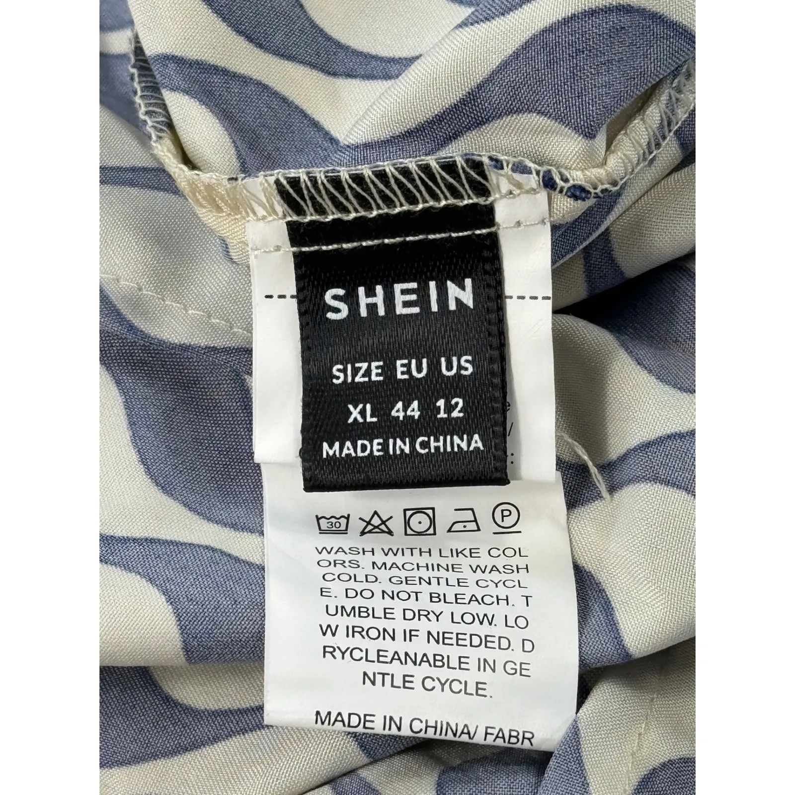 Shein Women's Wide Leg Pants Geometric Print Palazzo Bell Bottoms xl - Image 9